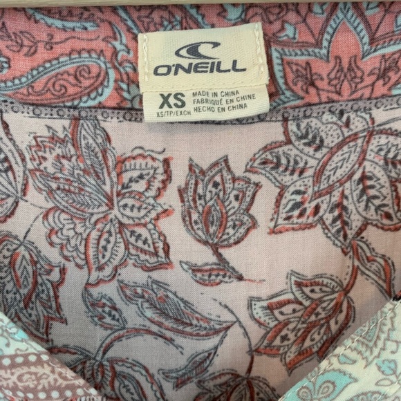 O’Neill Paisley Print Boho Beach Tunic Coverup - Picture 5 of 6